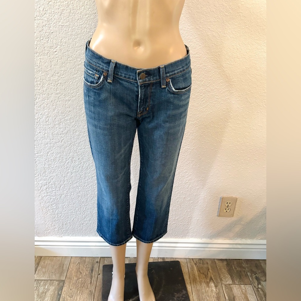 CITIZENS OF HUMANITY Y2K Women’s ‘Kelly #063 Cropped Stretch Low-Waist Jeans’ - Picture 4 of 10